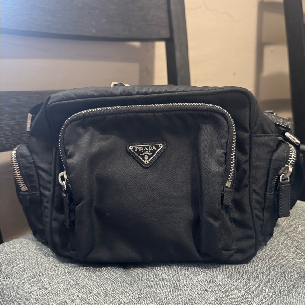 Prada Black Nylon Camera Bag